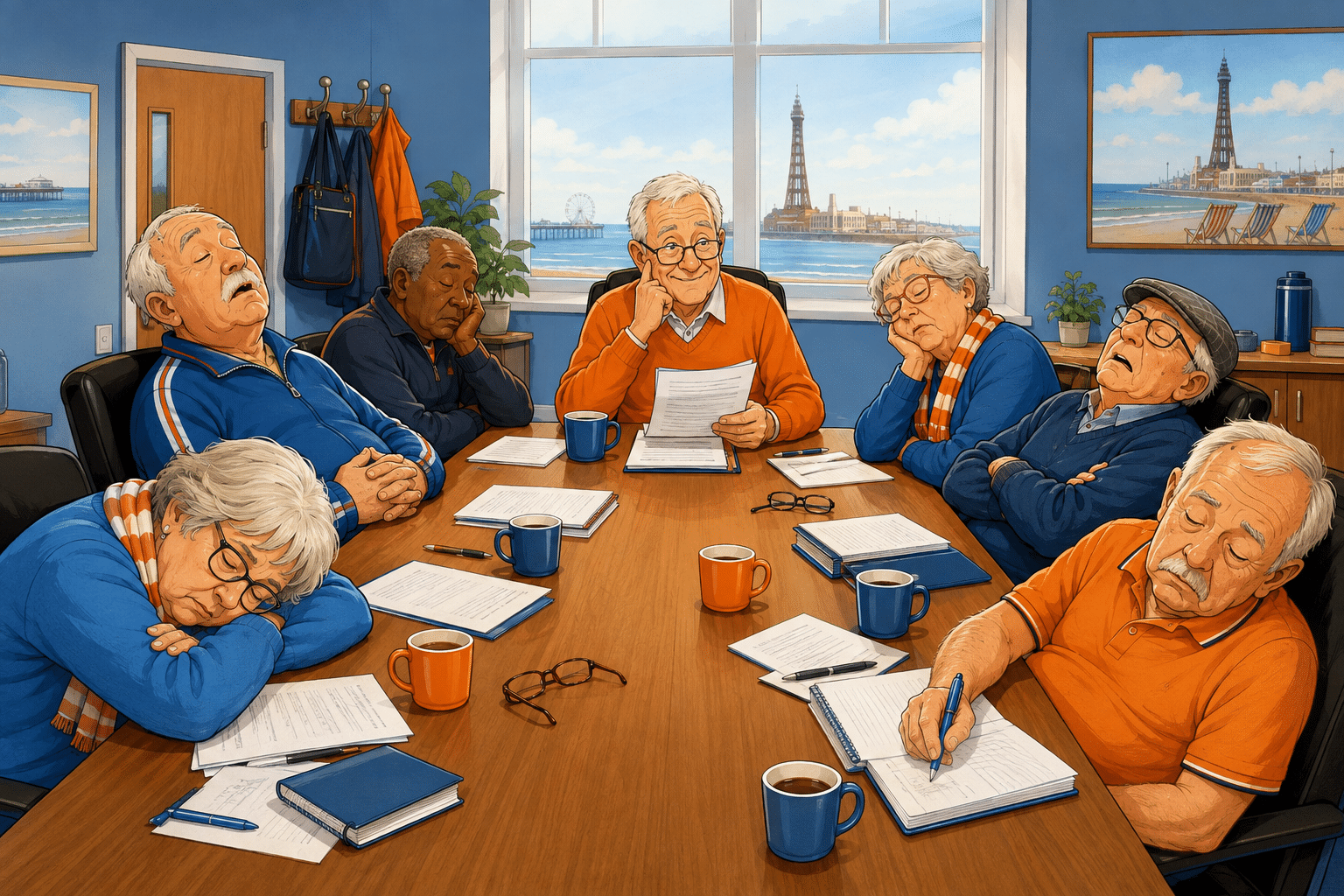 Sleepy Walking-Football Committee Meeting